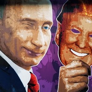 Puppet mask Putin/trump , haha tshirt
